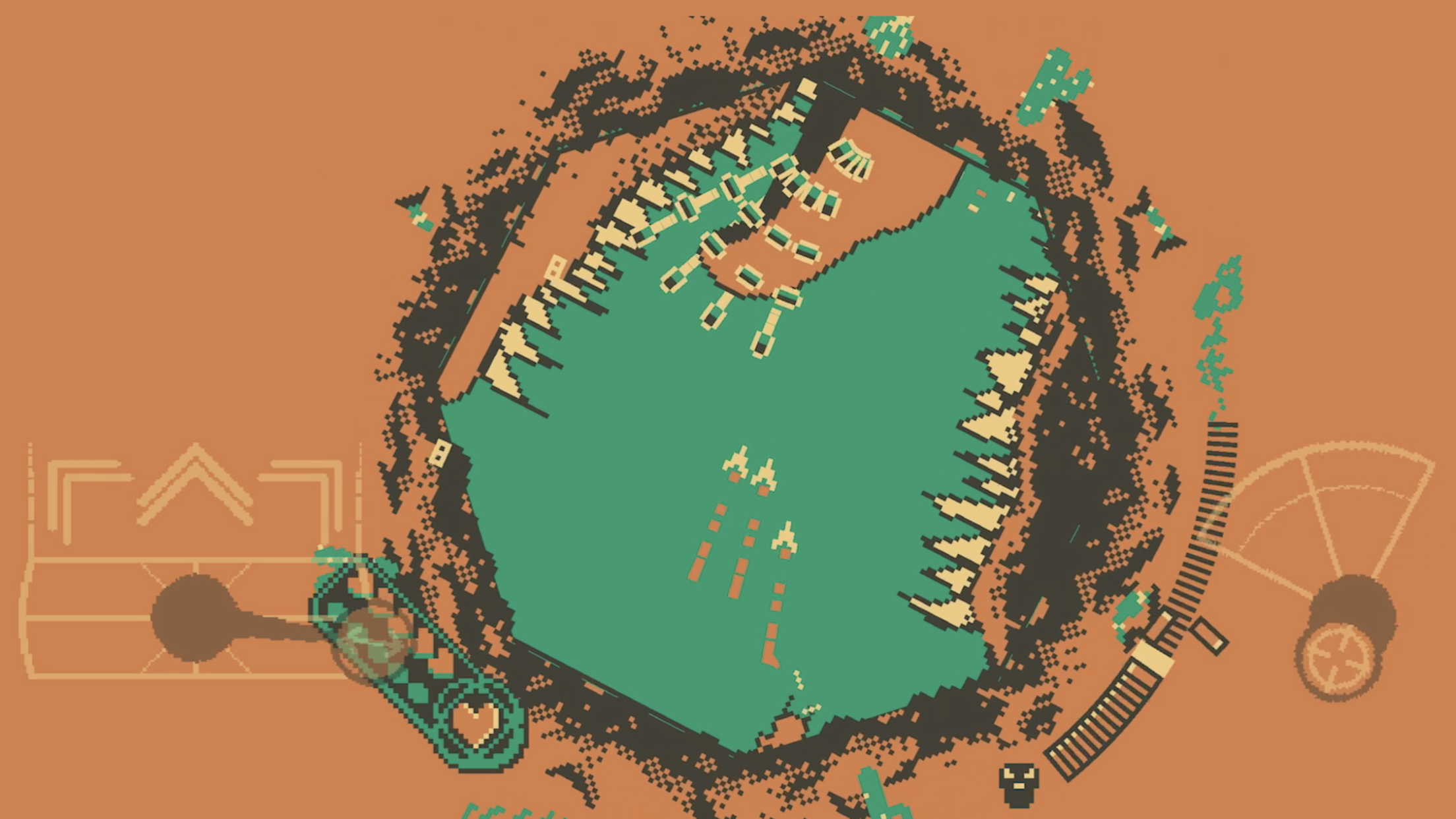 Neonowa scena wydarzenia w grze Roto Force z dynamiczną akcją