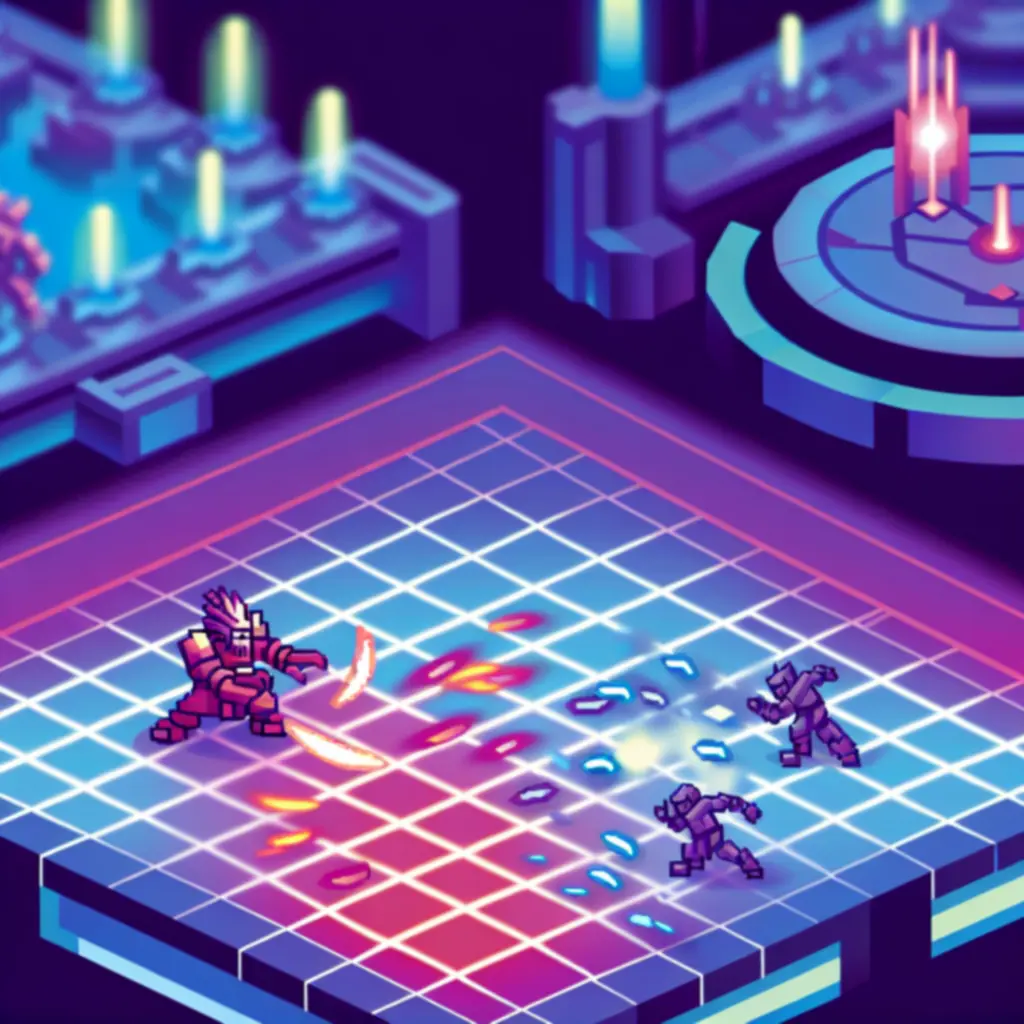 Zrzut ekranu z arenowego pojedynku w grze Roto Force